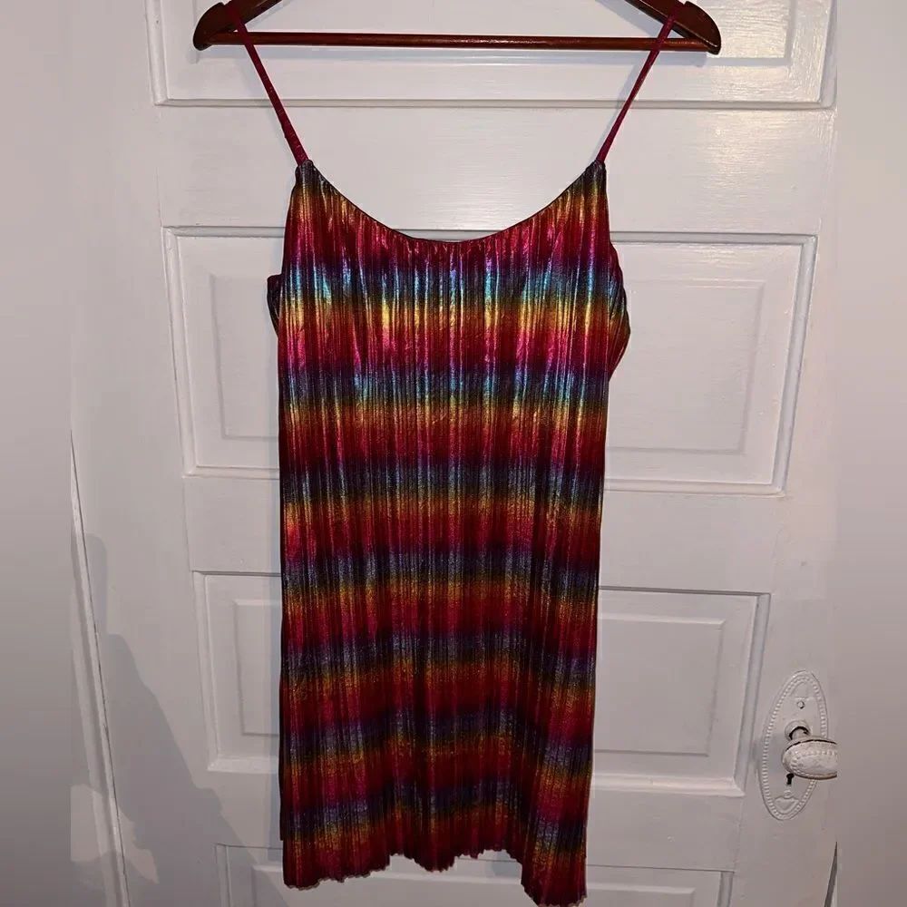 MAJORELLE Rainbow Slip Dress Size Small